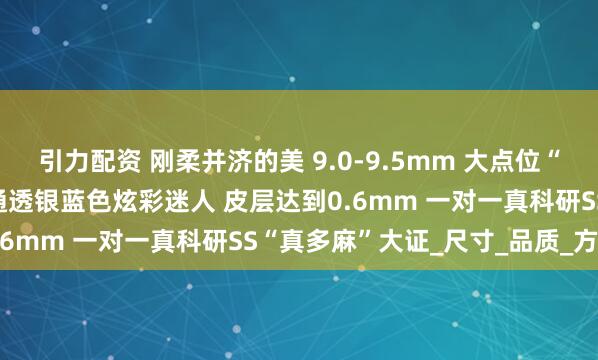 引力配资 刚柔并济的美 9.0-9.5mm 大点位“真多麻” 正圆极强光泽 通透银蓝色炫彩迷人 皮层达到0.6mm 一对一真科研SS“真多麻”大证_尺寸_品质_方面